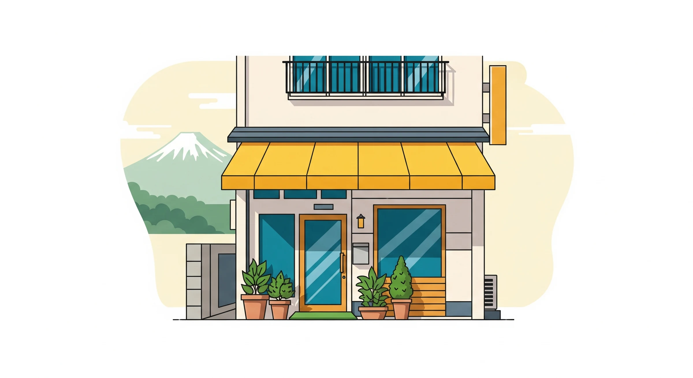 沼津の店舗外観イラスト